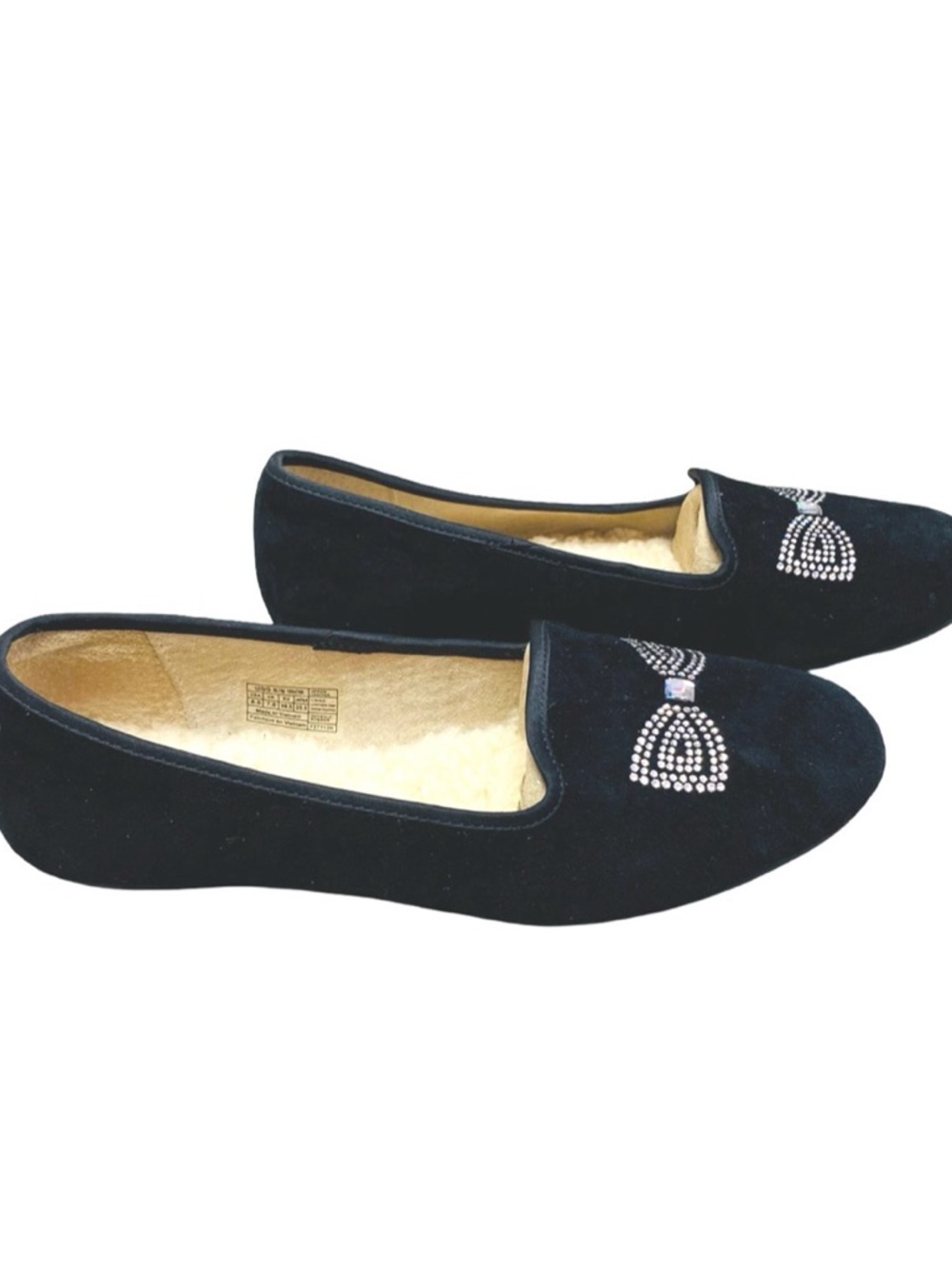 ✨UGG Australia Black Suede Crystal Bow Slip-On Loafer- Business Casual- Preppy✨ - Picture 4 of 7